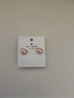 kate spade Rose Gold & Blush Faux Pearl Stud Earrings | NWT